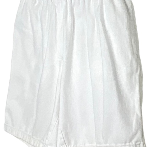 Woman Within Women’s Denim Shorts 14W White Pleated Knee Length Elastic Waist - Picture 3 of 14